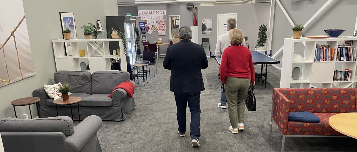 Liberalernas besök i de nya lokalerna för Vallentunas kommunala hemtjänst